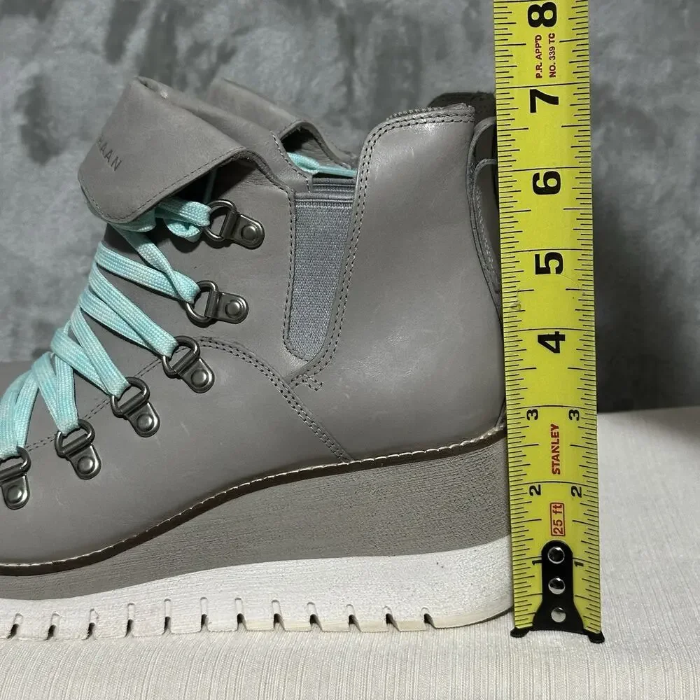 Cole Haan‎ Explore Womens Waterproof Wedge Boots Sz 8B Gray Outdoors Hiking Shoe